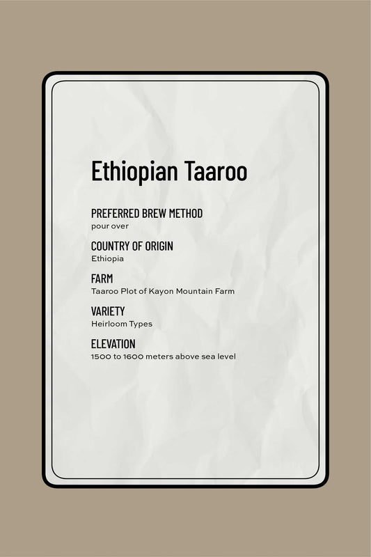 Ethiopian Taaroo (Pre-Order)