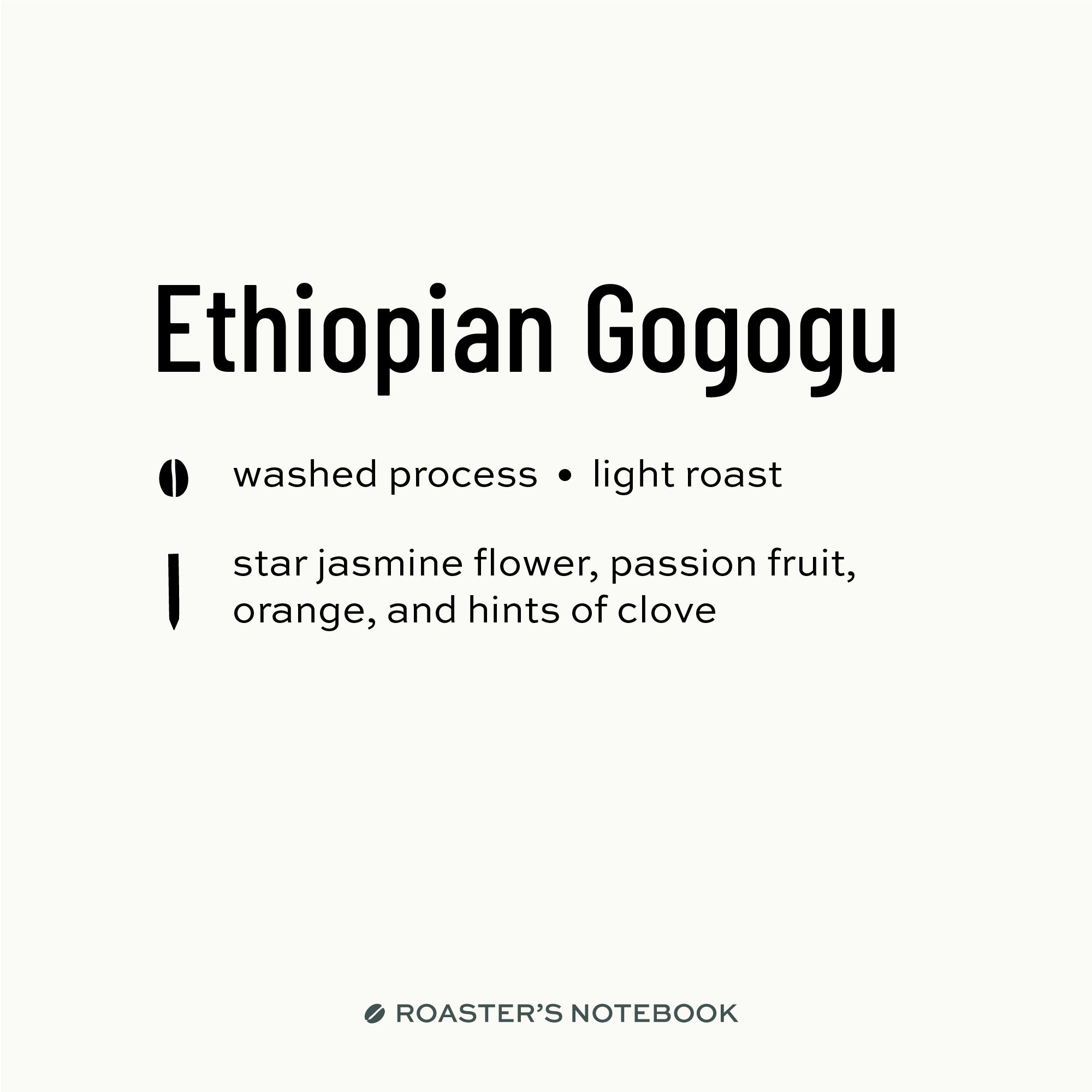 Ethiopian Gogogu Single Origin Coffee – Roasters NotebookEthiopian
