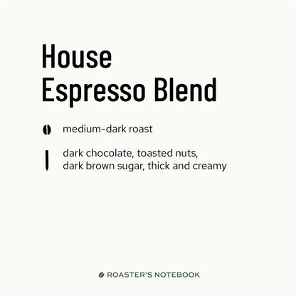 House Espresso Blend of 3 Specialty Coffees
